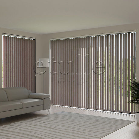 Brown Blackout Fabric Vertical Blinds | Seraphina