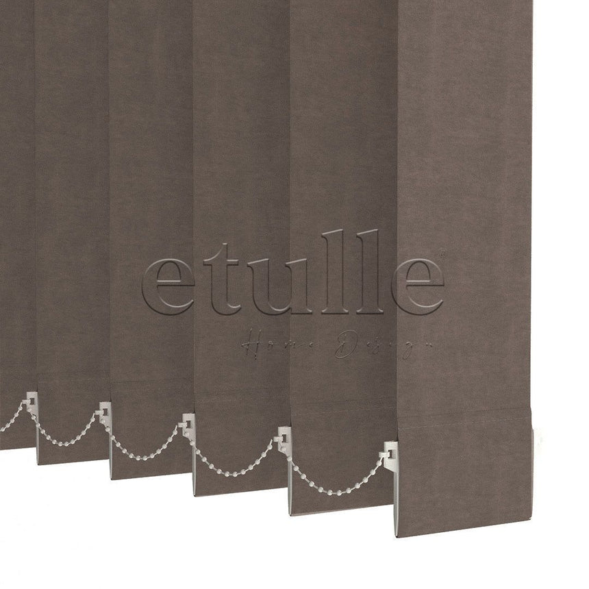 Brown Blackout Fabric Vertical Blinds | Seraphina