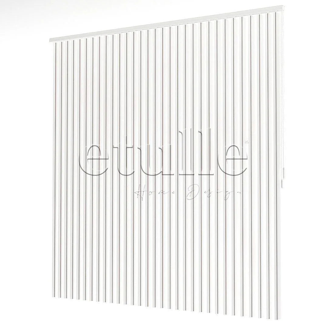 Kahverengi - Gri Çizgili PVC Dikey Perde