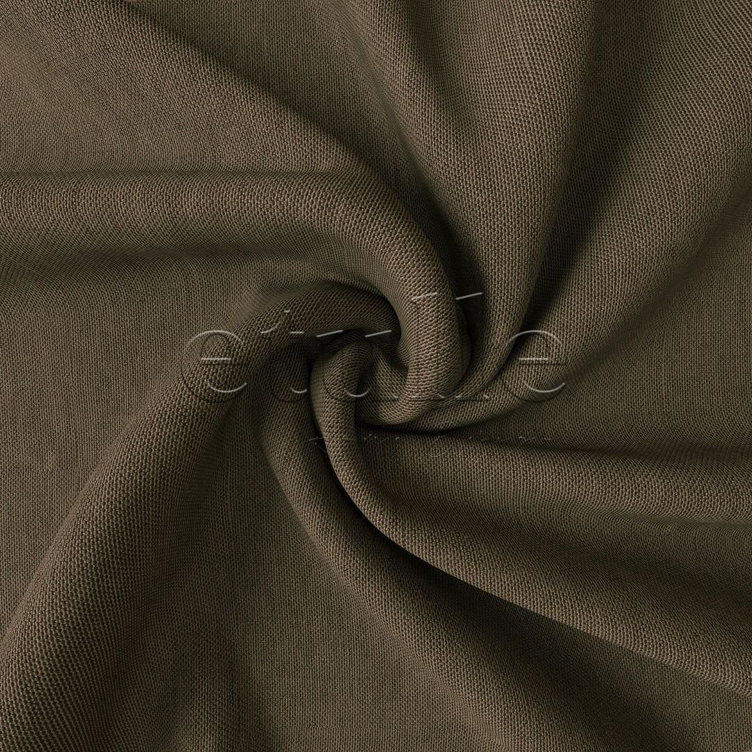 Brown Natural Linen Drape Curtain | Casual