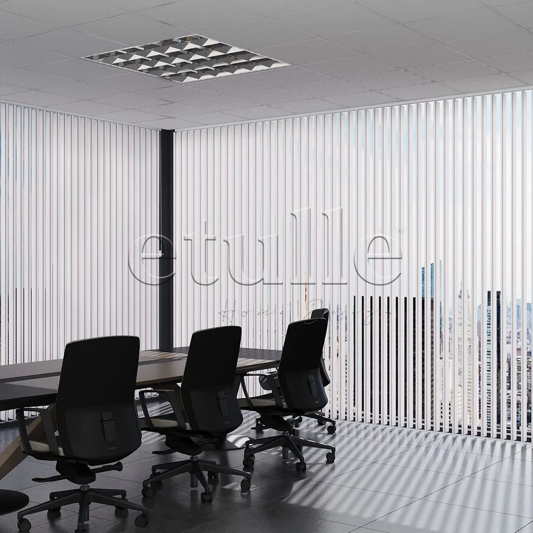 Kırmızı Çizgili PVC Dikey Perde