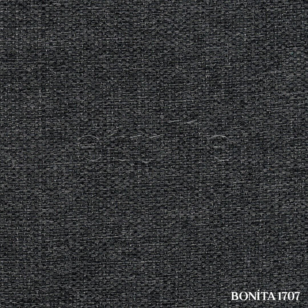 Koyu Gri Hasır Keten Karartma Fon Perde | Bonita