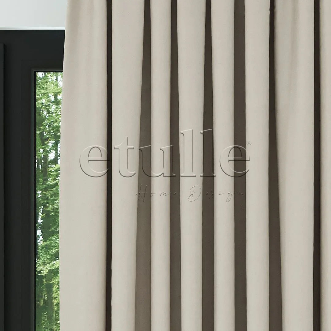 Krem Blackout Karartma Fon Perde | Larice