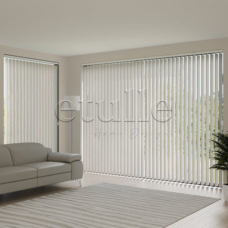 Cream Blackout Fabric Vertical Blinds | Brodie