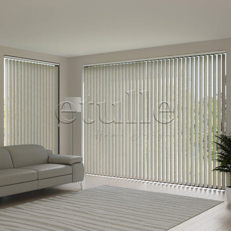 Cream Blackout Fabric Vertical Blinds | Mia