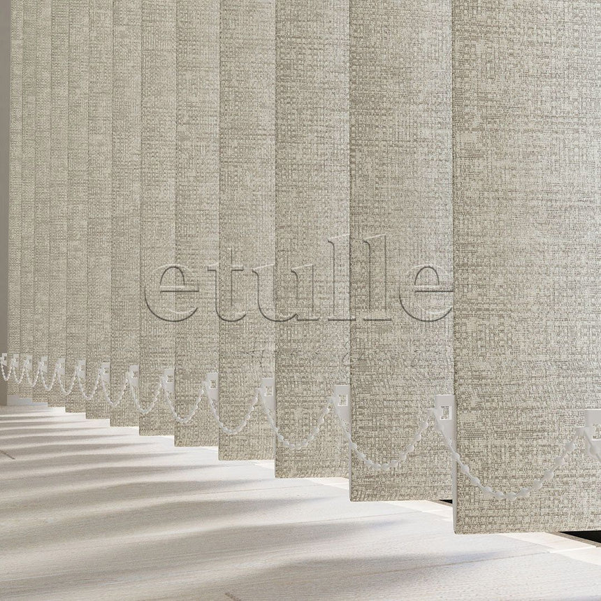 Cream Blackout Fabric Vertical Blinds | Mia