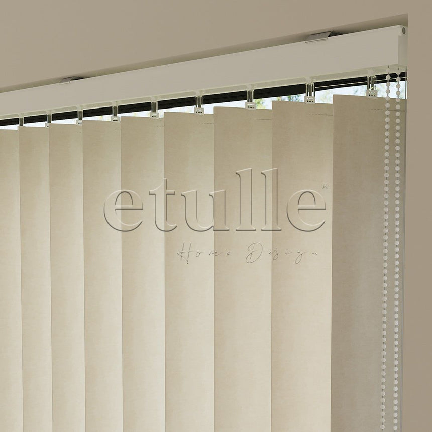 Cream Blackout Fabric Vertical Blinds | Seraphina