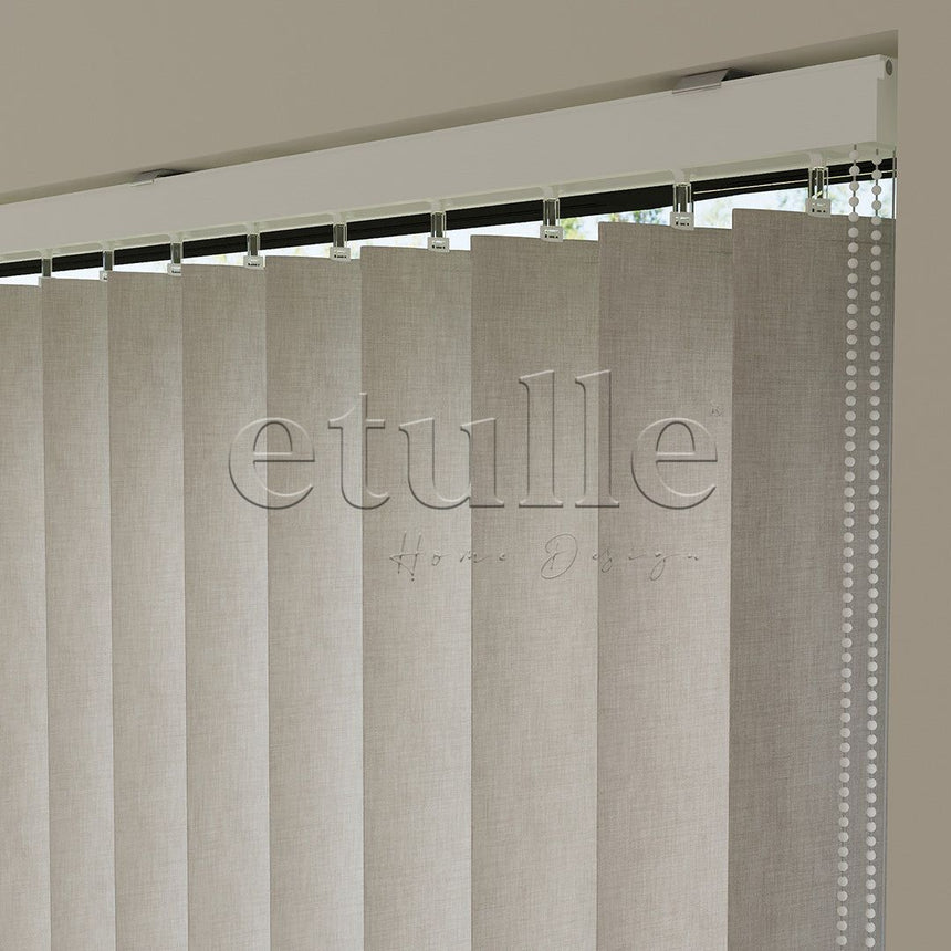 Cream Plain Fabric Vertical Blinds | Brodie