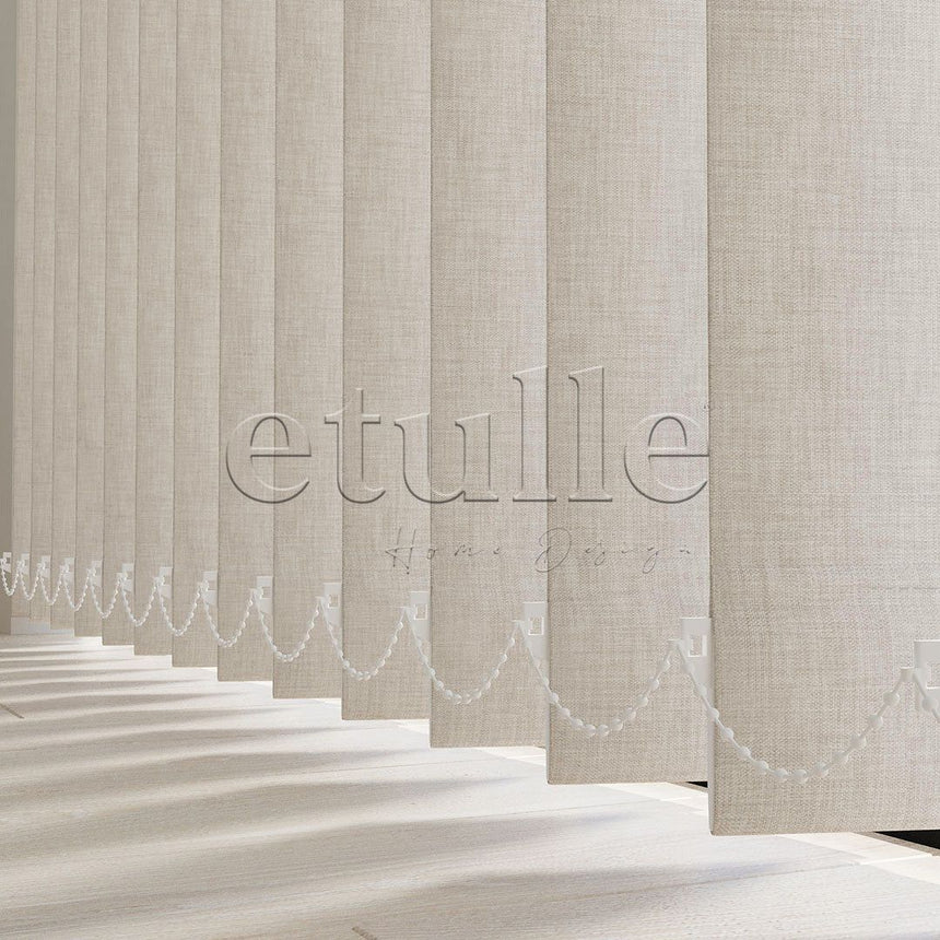 Cream Plain Fabric Vertical Blinds | Brodie