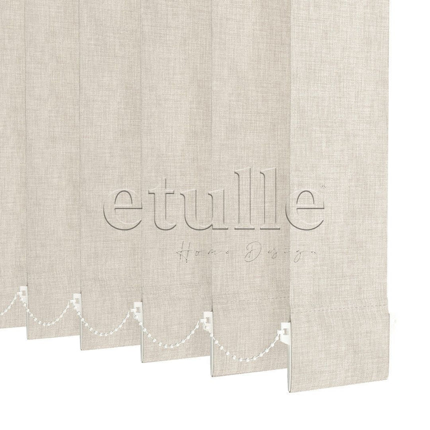 Cream Plain Fabric Vertical Blinds | Brodie