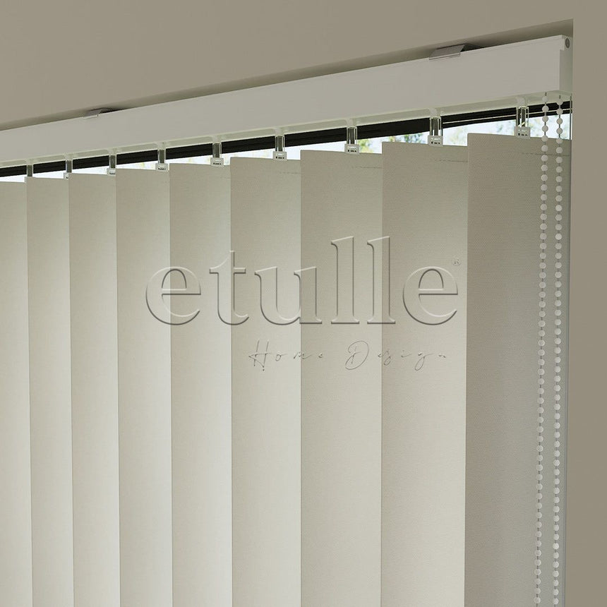 Cream Plain Fabric Vertical Blinds | Callaway