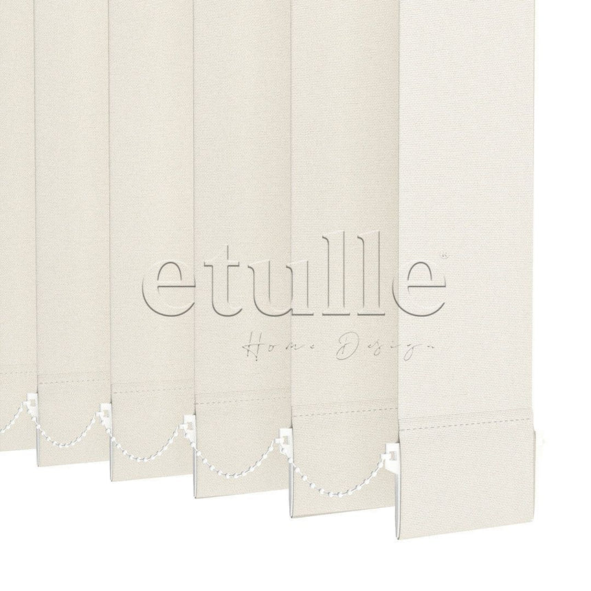 Cream Plain Fabric Vertical Blinds | Callaway