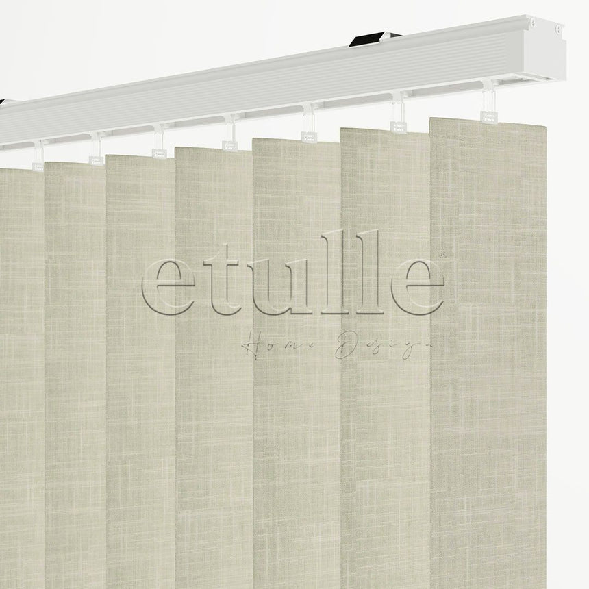 Cream Plain Fabric Vertical Blinds | Larissa