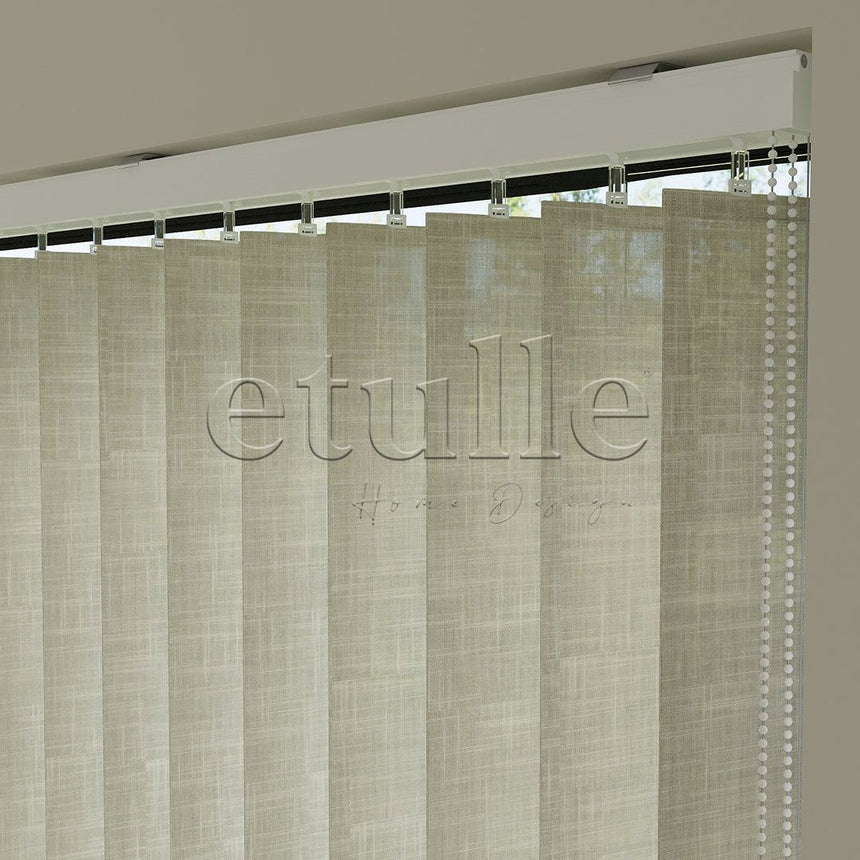 Cream Plain Fabric Vertical Blinds | Larissa