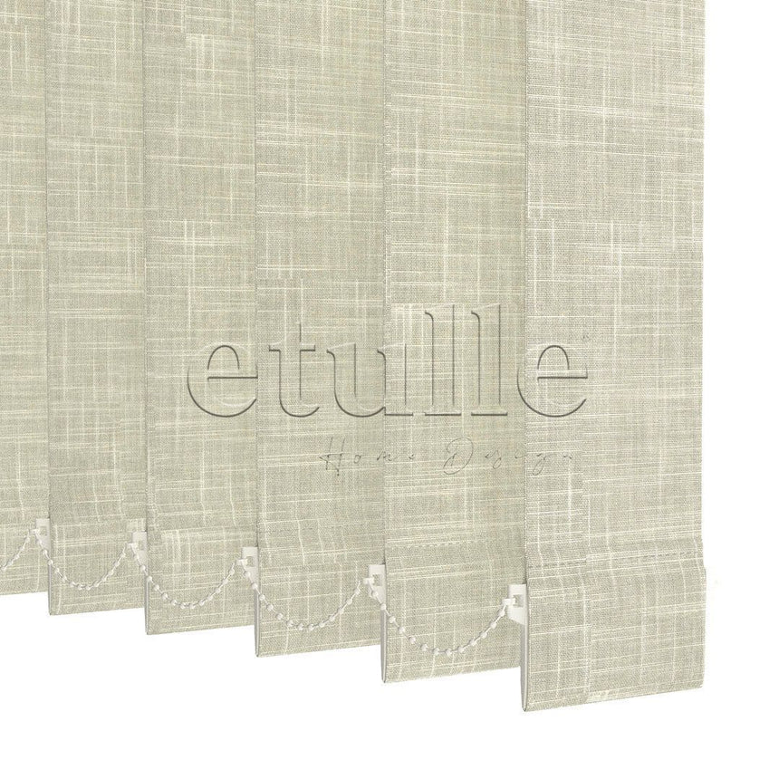 Cream Plain Fabric Vertical Blinds | Larissa