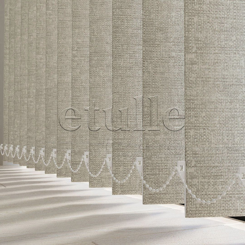 Cream Plain Fabric Vertical Blinds | Mia