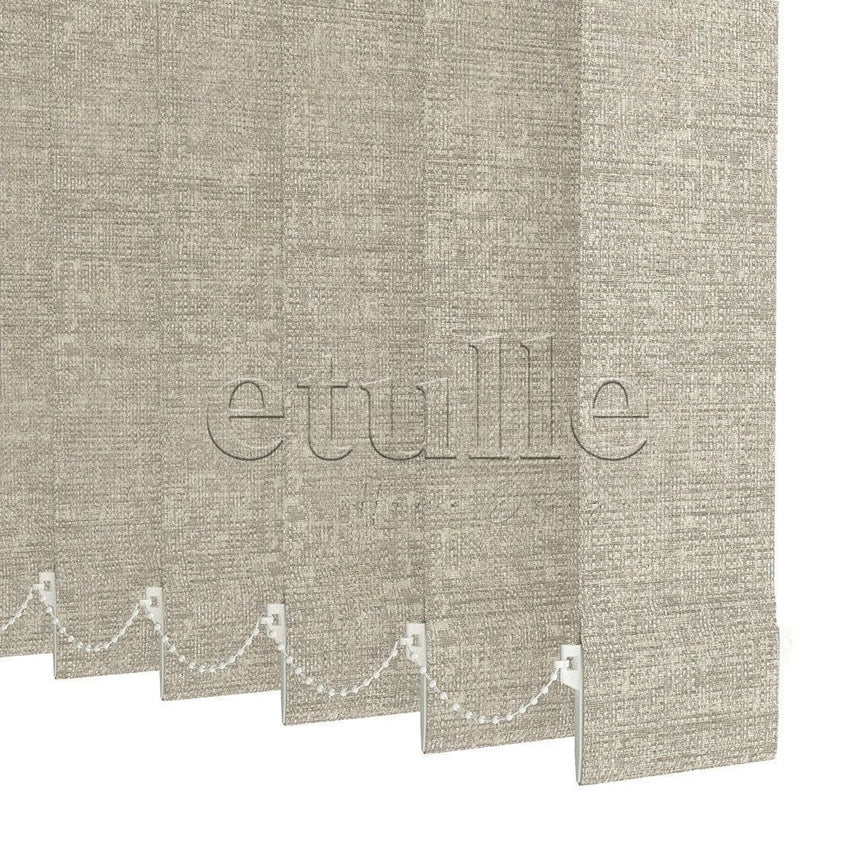 Cream Plain Fabric Vertical Blinds | Mia