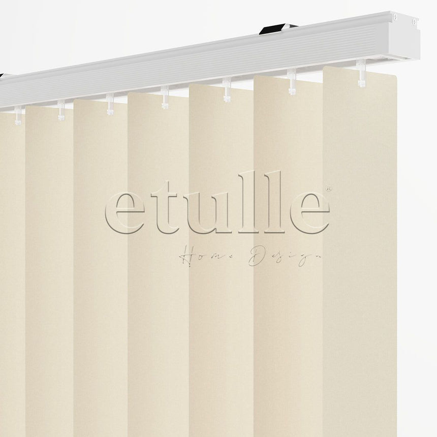 Cream Plain PVC Vertical Blinds