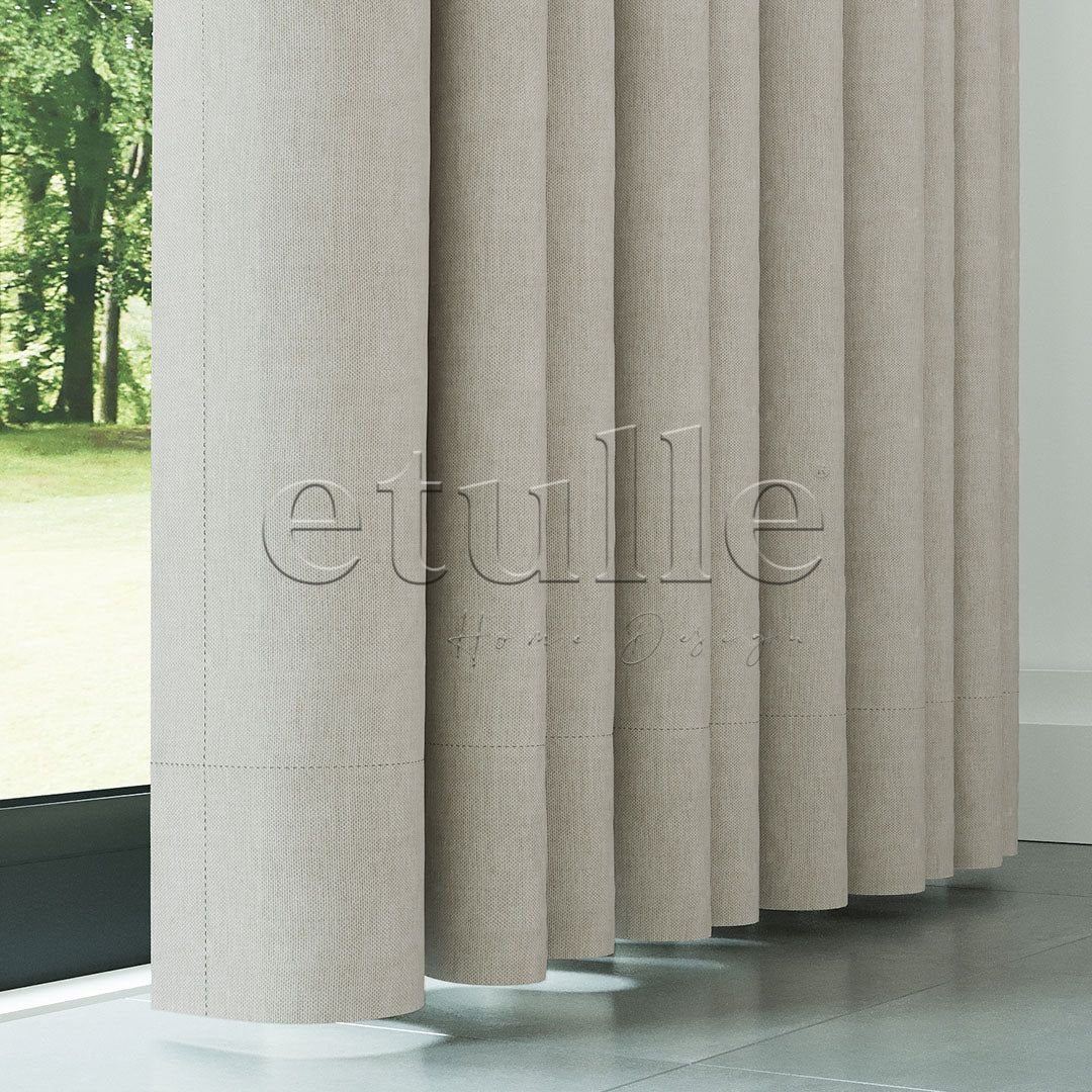 Cream Natural Linen Drapery | Casual