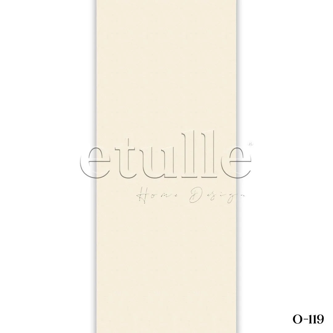 Krem Oval Düz PVC Dikey Perde
