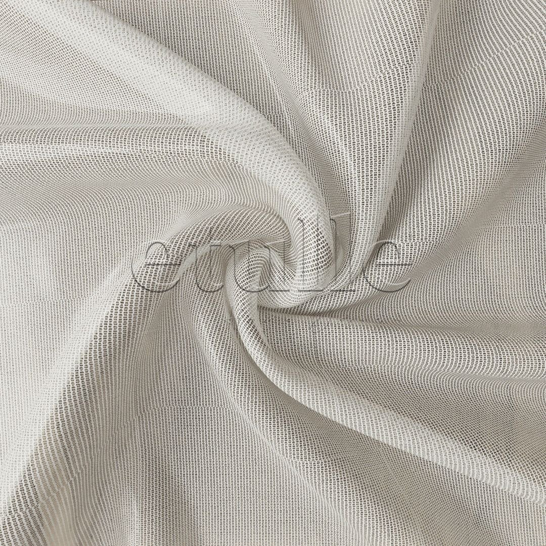 Cream Shiny Honeycomb Pattern Plain Tulle Curtain | Della