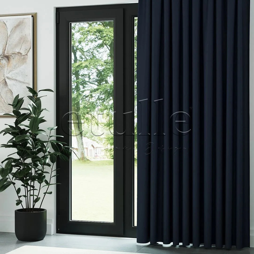 Lacivert Blackout Karartma Fon Perde | Larice
