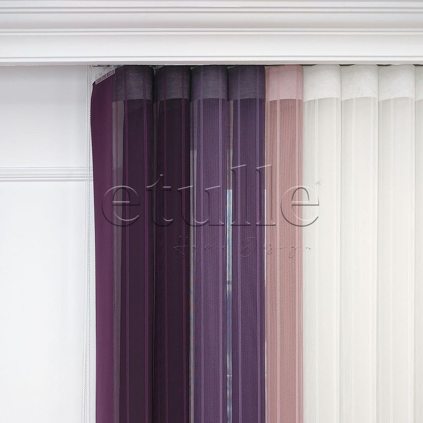 Lisbon - Striped Vertical Tulle Curtain