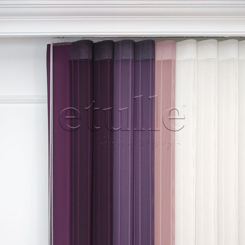 Lisbon - Striped Vertical Tulle Curtain