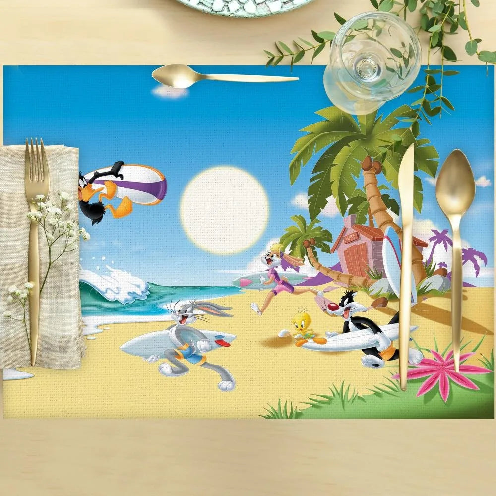 Looney Tunes Team Kumaş Amerikan Servis 4'lü Set 35X50CM