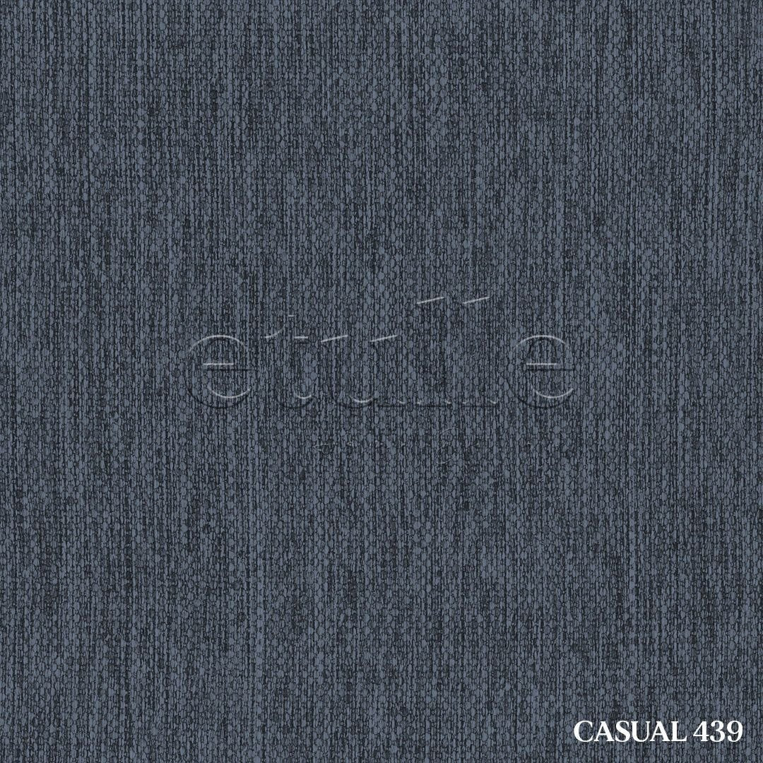 Blue Natural Mélange Linen Drapery | Casual