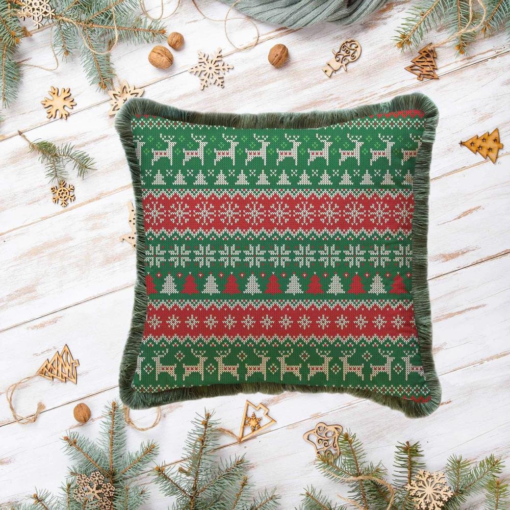 Mini Deer Figurine Detailed Pillow
