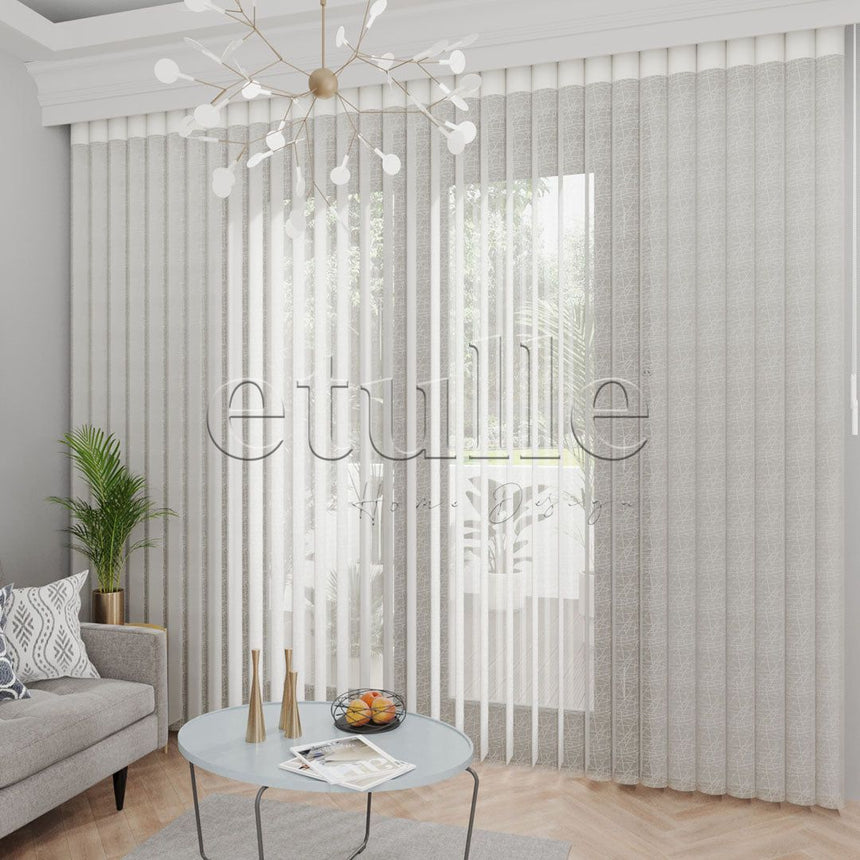 Mistral - Jacquard Vertical Tulle Curtain