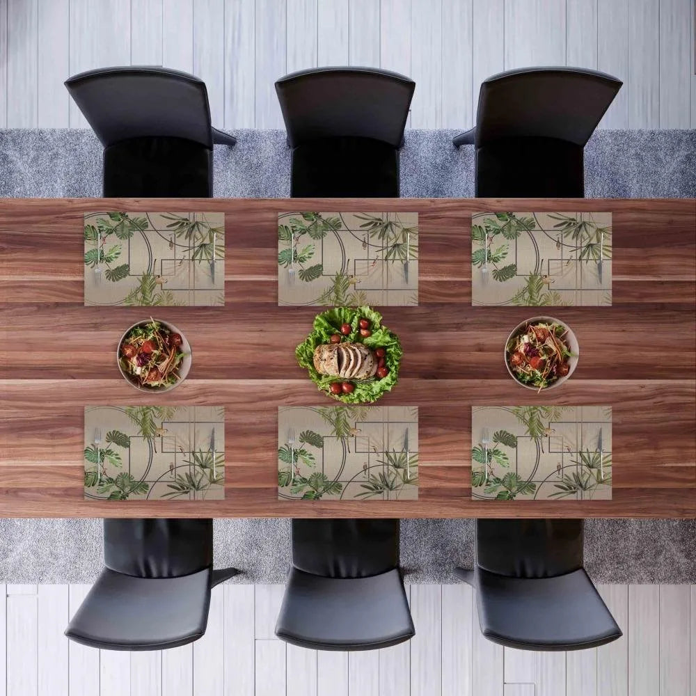 Modern Geometrik Kumaş Amerikan Servis 4'lü Set 35X50CM