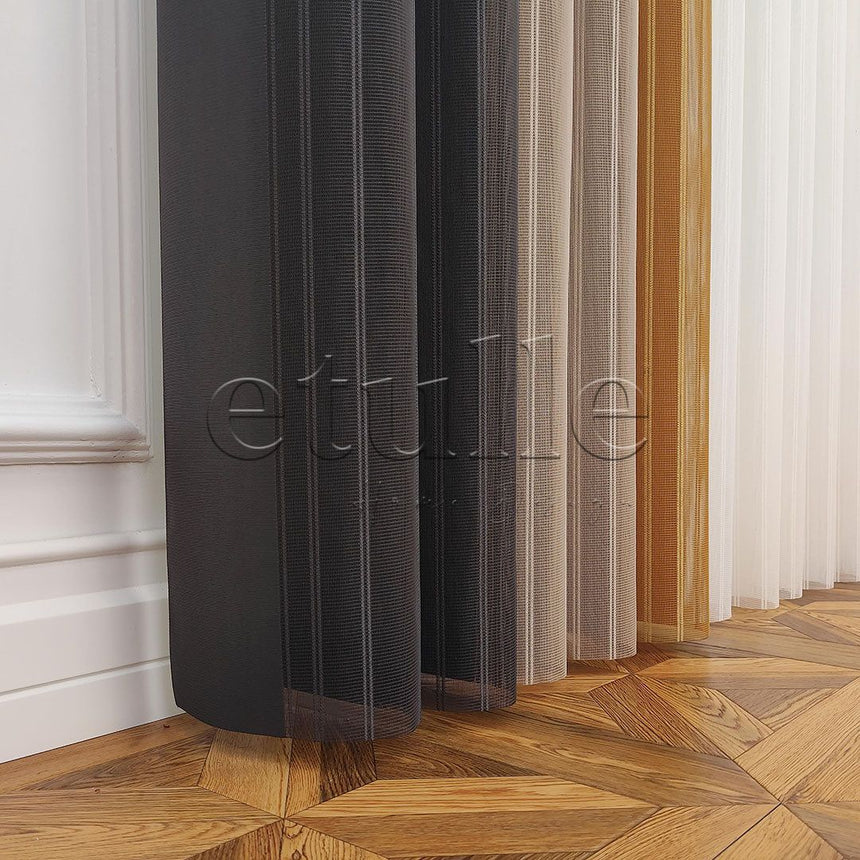 Montreal - Striped Vertical Tulle Curtains