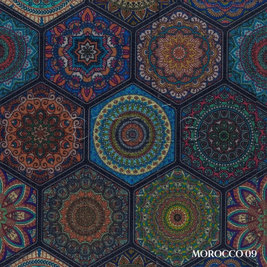 Morocco - Baskılı Dikey Tül Perde