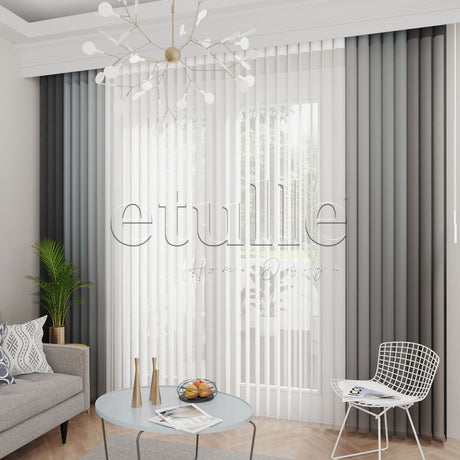 Moselle - Narrow Vertical Tulle Curtain