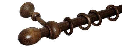 Oval Ahşap Topuz Ahşap Rustik Perde Askısı | Rustik Perde Borusu, Ahşap Perde Çubuğu