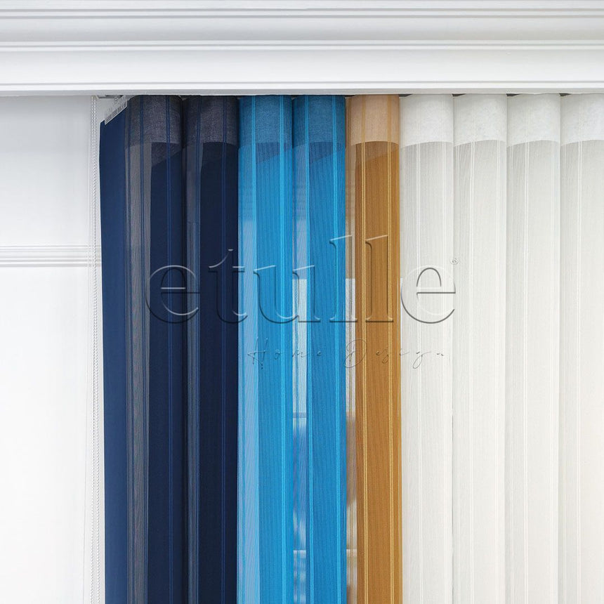 Napoli - Striped Vertical Tulle Curtains