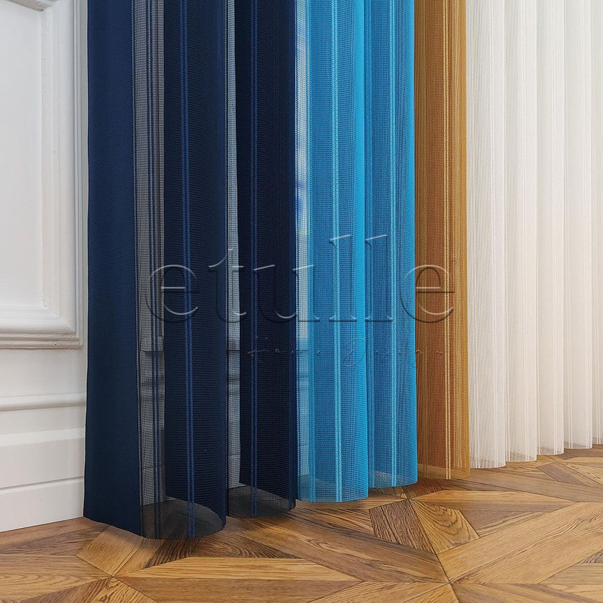 Napoli - Striped Vertical Tulle Curtains