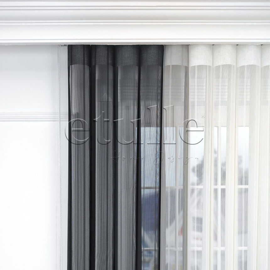 Newyork - Striped Vertical Tulle Curtain