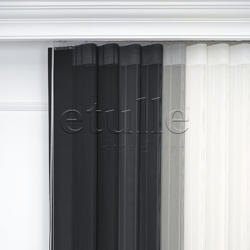 Newyork - Striped Vertical Tulle Curtain