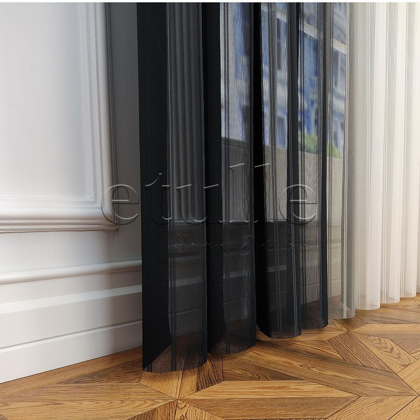 Newyork - Striped Vertical Tulle Curtain