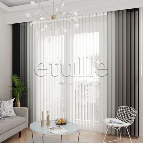 Newyork - Plain Vertical Tulle Curtain