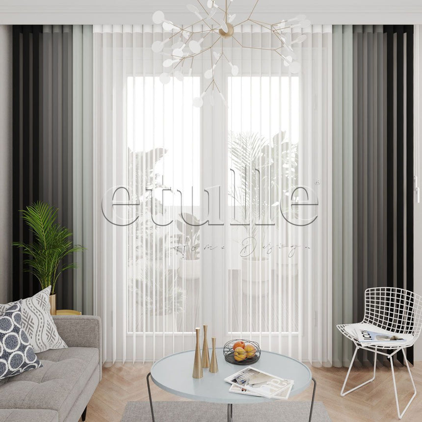 Newyork - Plain Vertical Tulle Curtain