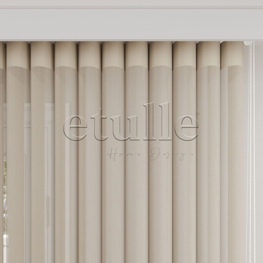 Nude - Narrow Vertical Tulle Curtain