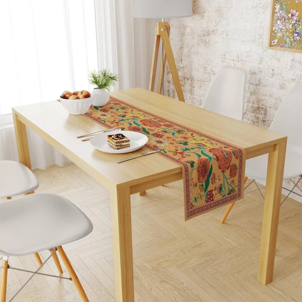 Orange Daisy Flowers Runner 140x45CM