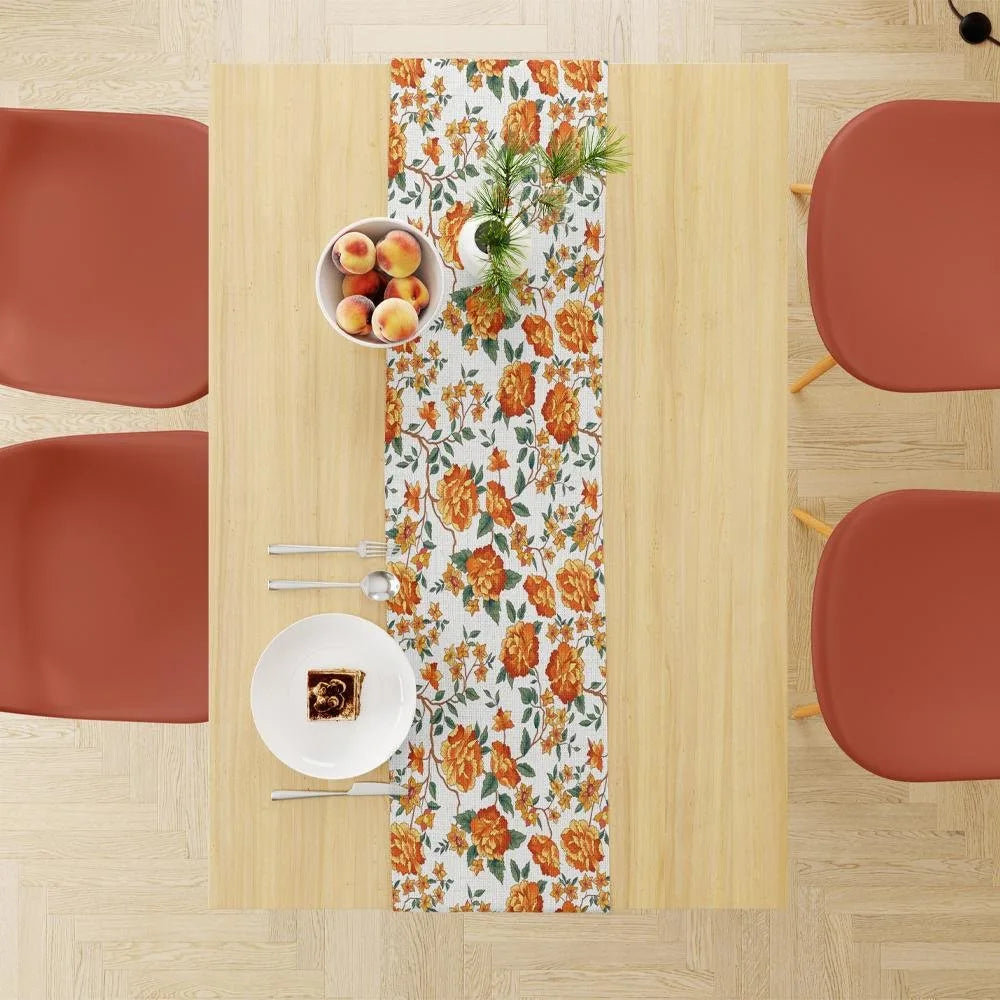 Orange Lotus Runner 140x45CM