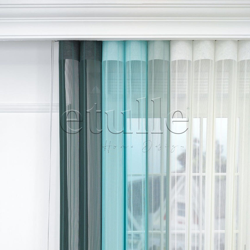 Palm - Striped Vertical Tulle Curtain