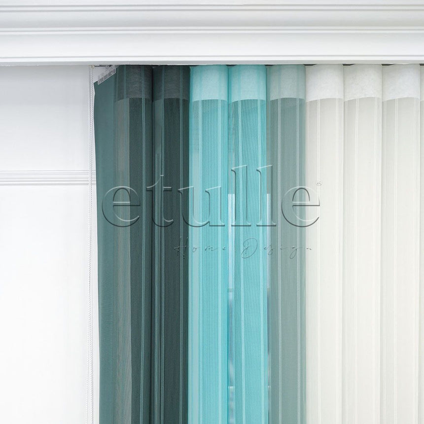 Palm - Striped Vertical Tulle Curtain