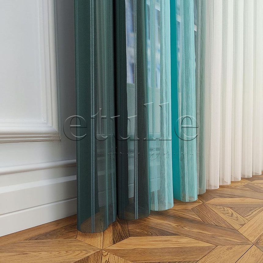 Palm - Striped Vertical Tulle Curtain